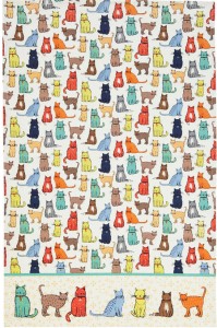 cat tea towel