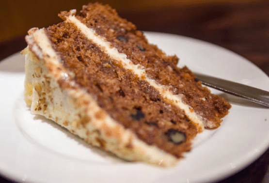 Omlet super yummy carrot cake recipe, slice of cake